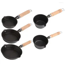 Pans Iron Small Egg Pan Cast Skillet Frying With Dual Drip-Spouts Cooking Pot For Indoor Outdoor Camping