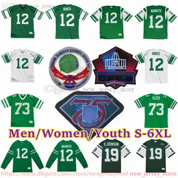 Custom S-6XL Throwback 1960-1999 Football 12 Joe Namath Jersey Stitch 88 Al Toon 74 Nick Mangold 75 Winston Hill 80 Wayne Chrebet 92 Shaun Ellis 24 Darrelle Revis Jerseys