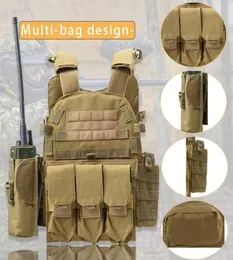 600D Oxford Taktik Yelek Erkek Av Yeleği Field Battle Airsoft Molle Weistcoat Savaş Saldırı Plakası Taşıyıcı7730972