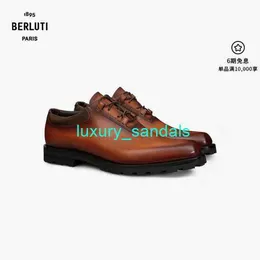 BERLUTI Herenschoenen Leren Oxfords Schoenen Berluti Ultima Leren Oxford Schoenen Formele leren herenschoenen Honingbruin 070 HBS1