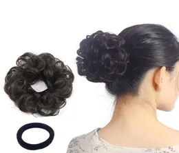 Kręcone faludowe przedłużanie włosów Updo Hair Bun Extensions Donut Curly Hairpieces Natural For Women Kids Ponytail Chignons5548880