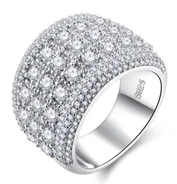 新しいファッションジルコンメンズダイヤモンド女性のための高品質のエンゲージメントリングシルバーウェディングリングジュエリー1571039