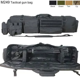 Borse Borsa tattica per pistola Molle Caccia militare M249 Fucile da tiro Zaino Pistola esterna Custodia protettiva per caccia Accessori W2202