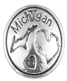 10pcllot 2017 Silver Michigan Snap Buttons 18 mm Charms Jewelry Snap dla DIY Silver Snap Bransoletnie1224830