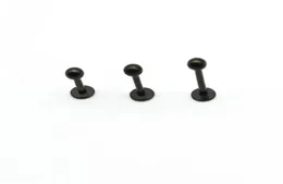 Black LaBret Ring Lip Stud Bar Steel 16 Gauge Populära kroppsmycken Liage Tragus Piercing Chin Helix Hose3663362