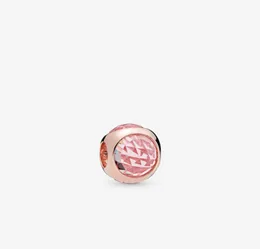 100 925 Sterling Silber rosa funkelnde Tropfen-Charms passen zu Original-europäischen Charm-Armbändern, Modeschmuck, Zubehör 8018383