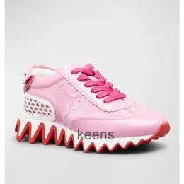 Luxury Women casual shoes spiked sneaker runner leather spikes sneakers low shoe outdoor runner trainers Shark sole flats