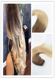 Ombre cor 6613 venda de trama de cabelo remy tecelagem extensão de cabelo reto 100g por pacote em estoque2176321