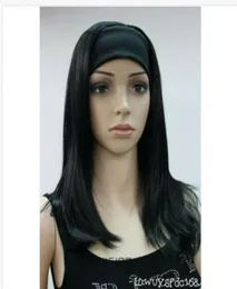 8色34ハーフウィッグロングストレート女性レディヘッドバンドコスプレwigs9170619