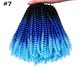 Tığ işi örgüler 30 standart bahar saç uzantıları renkli ombre kanekalon sentetik örgüsü hari braids8316570