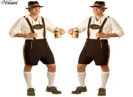 Oktoberfest Costume Lederhosen Bavarian Octoberfest German Festival Beer Halloween for Men Beer Costumes Plus Size M L XL 2XL298K4432527