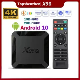 Box X96Q TV Box Android 10.0 Allwinner H313 2GB RAM 16GB ROM 쿼드 코어 HD 4K 2.4G 홈 스마트 TV 박스 상자 미디어 플레이어 1GB 8GB STET 상단