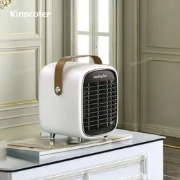 KINSCOTER Elektrische ruimteverwarmer voor thuis, 800 W, draagbare stille warmer, ventilator, PTC keramische verwarming met veiligheidsuitschakeling voor bureau J240102