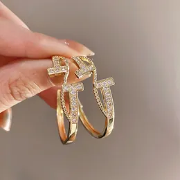 Ancients Earrings Designer Jewelry for Women 925 Sterling Silver Hoop Studファッションゴールドラインストーンクリスタル女性パーティーウェディングギフト2024