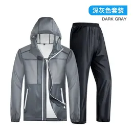 Jackets Fishing Mountain Climbing Ultrathin Raincoat Rainpants Set Men's Lightweight Cycling Bike Rain Proof Waterproof Split Raincoat