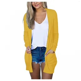 Jaquetas femininas chegada casual leve manga longa cardigan para mulheres sólido macio drape aberto casaco frontal (S-2xl) 2024 abrigos de lana