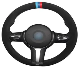 Coprivolante in pelle scamosciata nera Be Dark Be Red Marker per BMW F33 428i 2015 F30 320d 328i 330i 2016 M3 M4 2014-2016 F878226343