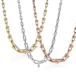 Memnon Gioielli Collane a catena in argento sterling 925 per donna Collana a maglie graduate a forma di U con colore oro rosa Whole297b