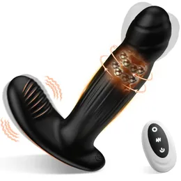 Rotierender Analvibrator 3 in 1 Prostata Stimulor Massagegerät Butt Plug mit 7 Vibrationsmodi Sexspielzeug für Erwachsene für Paare 240102