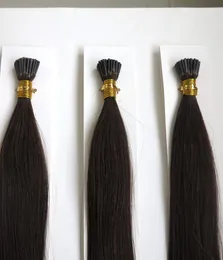 Brasilianskt hår keratin i tips rakt förkortade mänskliga hårförlängningar 20 tum 1Gramstrand 9 färger3367042