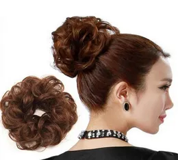 امتداد شعر عالي الجودة مزيف أزياء ذيل عروس كعكة الشعر scrunchie 7 color9942334