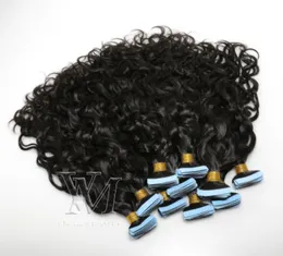 Natürliches schwarzes 100g-Tape ins Afro Kinky Curly Body Wave Straight 3B 3C 4A 4B 4C Virgin Natural Skin Weft Tape In Human Hair Extensi7935016