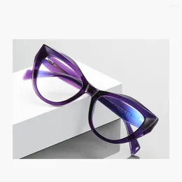 Солнцезащитные очки, модные TR90, необычные кошачьи глаза, анти-синий свет, очки, женская оправа, пружинный шарнир, пластик, титан, компьютер