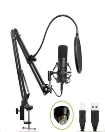 BM700 USB Microphone Kit 192KHZ24BIT Professional Podcast Condenser Microphone for PC Karaoke Youtube Studio Recording Mikrofo1304291