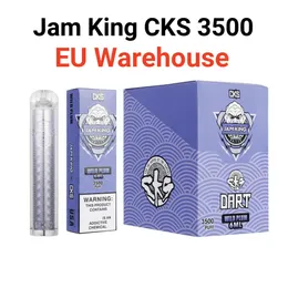 EU Warehouse Jam King CKS 3500 Vape Pen Puff Bar Einweg-Vapes 6 ml vorgefüllt 650 mAh USB-C Ladenetzspule Elf Bar Vape Poco Razz Bar Puff 2800