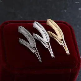 Brooches Fashion Retro Double Banana Leaf Wheat Spike Pins Zinc Alloy Leaves Brooch Pin For Men Women Suit Accessories