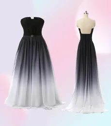 2018 novos vestidos de baile gradiente com longo chiffon plus size frisado ombre noite formal vestido de festa5026820