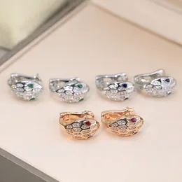 Hög kvalitet 925 Sterling Silver Snake Earrings for Girls Fashion Jewelry Brand Earrings