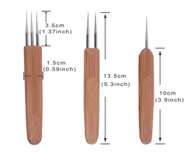 Ganchos gancho crochê fazendo cabelo dreadlocks 1 2 3 extensões de bambu acessórios perucas agulhas peruca cabelo dreadlock ferramentas para s6888330