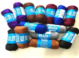 Бразильские шерстяные волосы для плетения, синтетические низкотемпературные огнестойкие волокна, синтетические волосы для наращивания, 7 цветов71825709871807