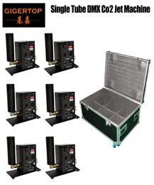 Flight Case 6in1 Imballaggio Singolo Ugello Stadio Co2 Jet Machine Colonna Direzione del getto Commutabile 1M5M Altezza del getto DMX512 2CH ControlM8315501