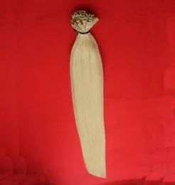 Blondes brasilianisches Haar, 10 Zoll, 26 Zoll, Haarverlängerung mit flacher Spitze, Keratin, vorgebunden, 100er-Beutel, brasilianische gerade Keratin-Stiftspitze, 2161039