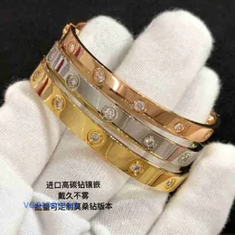 Top-Qualität, Luxus-Designer-Armband, Autoreifen, Damen-Charm, High Edition, Gold, Präzisionsskulptur, Handwerk, Schraubendreher, zehn Diamanten, breit, mit Originalverpackung