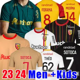 RC Lens Soccer Jerseys Maillot 23 24 Home Yellow Saint-Barbe Special OPENDA GANAGO SOTOCA Football Shirt 2023 Kids NOTRE SANG ESTOR PEREIRA DA COSTA FRANKOWSKI