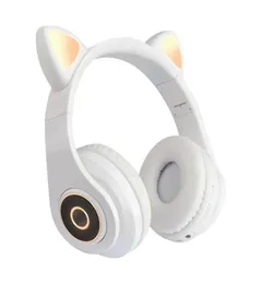 B39 Cuffie Bluetooth wireless Cat Ear Cuffie sopra l'orecchio con controllo del volume della luce a LED per i bambini039s Holiday5774859