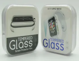 För Apple IWatch 7 -skärmskydd 3D Full krökt härdat glas 38mm 42mm Series 123 4 7 Antiscratch Protector med Crystal B5343926