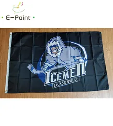 Флаг ECHL Jacksonville Icemen 35 футов 90 см 150 см, полиэстеровый баннер, украшение для летающего дома и сада, праздничные подарки8005114