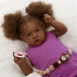 ZIQUE Reborn Baby Doll Black,22 Inch Lifelike African American...