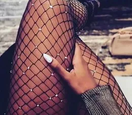 Fishnets Home Women Seksowne kryształy pończochy damskie netto rybne pończochy Diamentowe pończochy wzór rajstopy rajstopy pończochy Ren Sock7020968