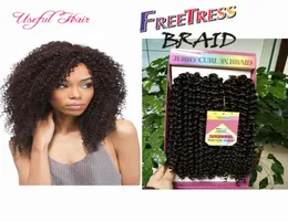 Deep wave hair crochet braids 10inch kinky curly 3pcslot weft hair extensions ombre brown deep curly Bohemian crochet braids hair1510573