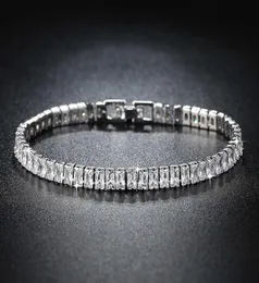 2021 Luxus Princess Cut 18 cm 925 Sterling Silber Armband Armreif für Frauen Jahrestag Schmuck Whole Moonso S57761316273