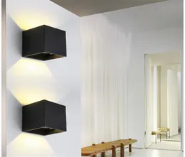 WALL LAMP 12W 방수 LED 벽 sconces 벽 조명 조절 가능한 각도 큐브 단순 현대 IP65 표면 장착 실외 큐브 LAM5344362