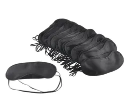 سوداء القناع الأسود البوليستر إسفنجة غطاء القناع معصوب العينين للنوم سفر أقنعة البوليستر الناعمة 4 طبقة DHL1953455