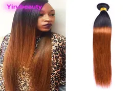 Brazilian Peruvian Indian Malaysian Human Hair Extensions 1B 30 Ombre Color Straight Virgin Hair One Bundles Straight 1B302685112