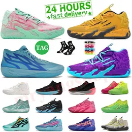 LeMelo Ball Basketball Shoes MB.01 MB 02 Mens Womens Sneakers Ufo Hornets Away Black Red Blast Guttermelo Ricks and Mortys Queen City Melo Trainers