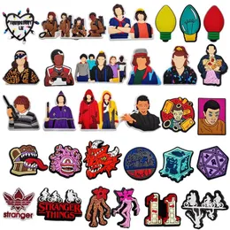 Acessórios Saco Peças Acessórios Pins Croc Charms 30Pack Stranger Things Shoe Decoração Sandálias Filme de Terror Adolescente Festa Presentes 230330